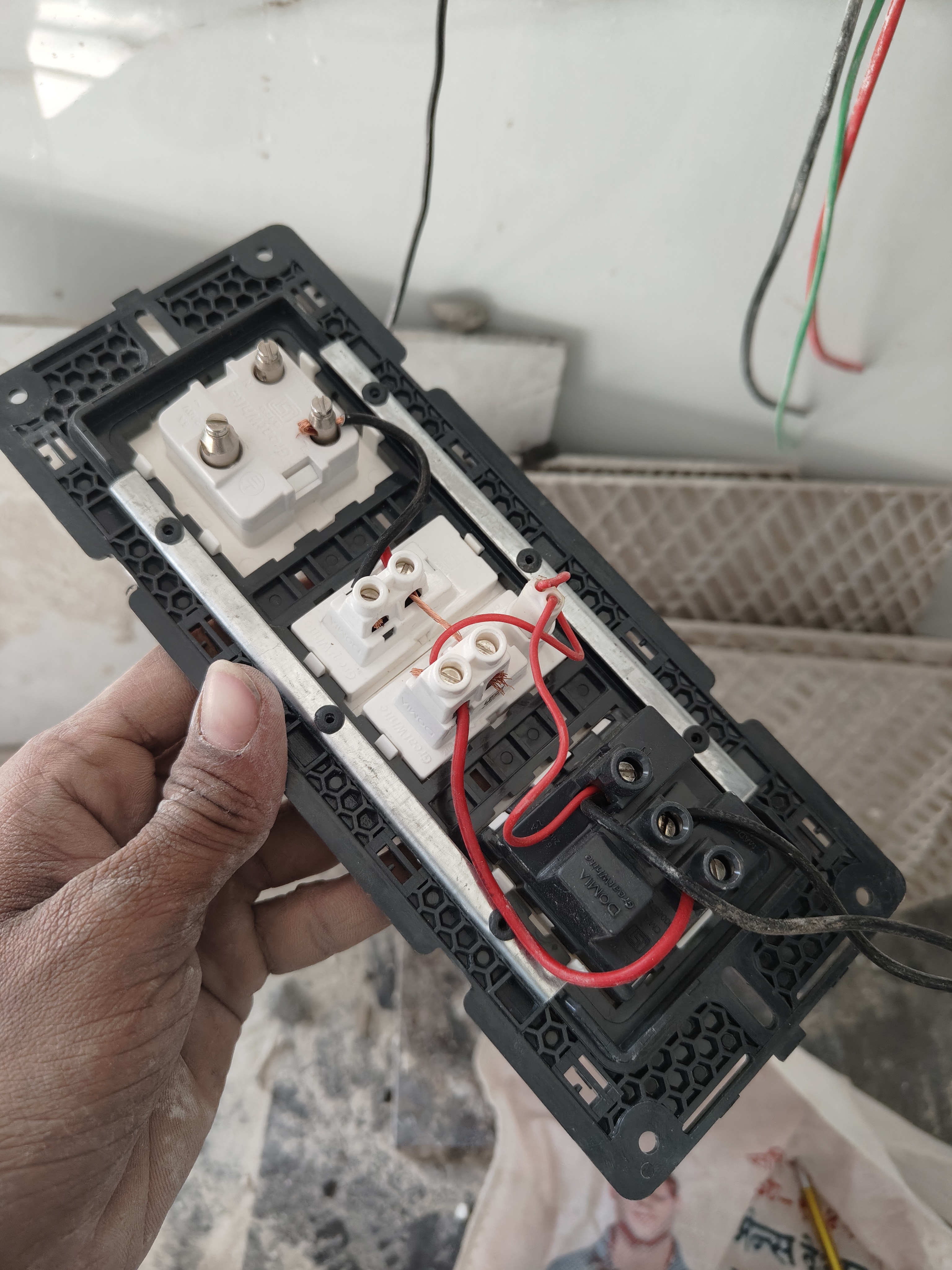 Building electrical work