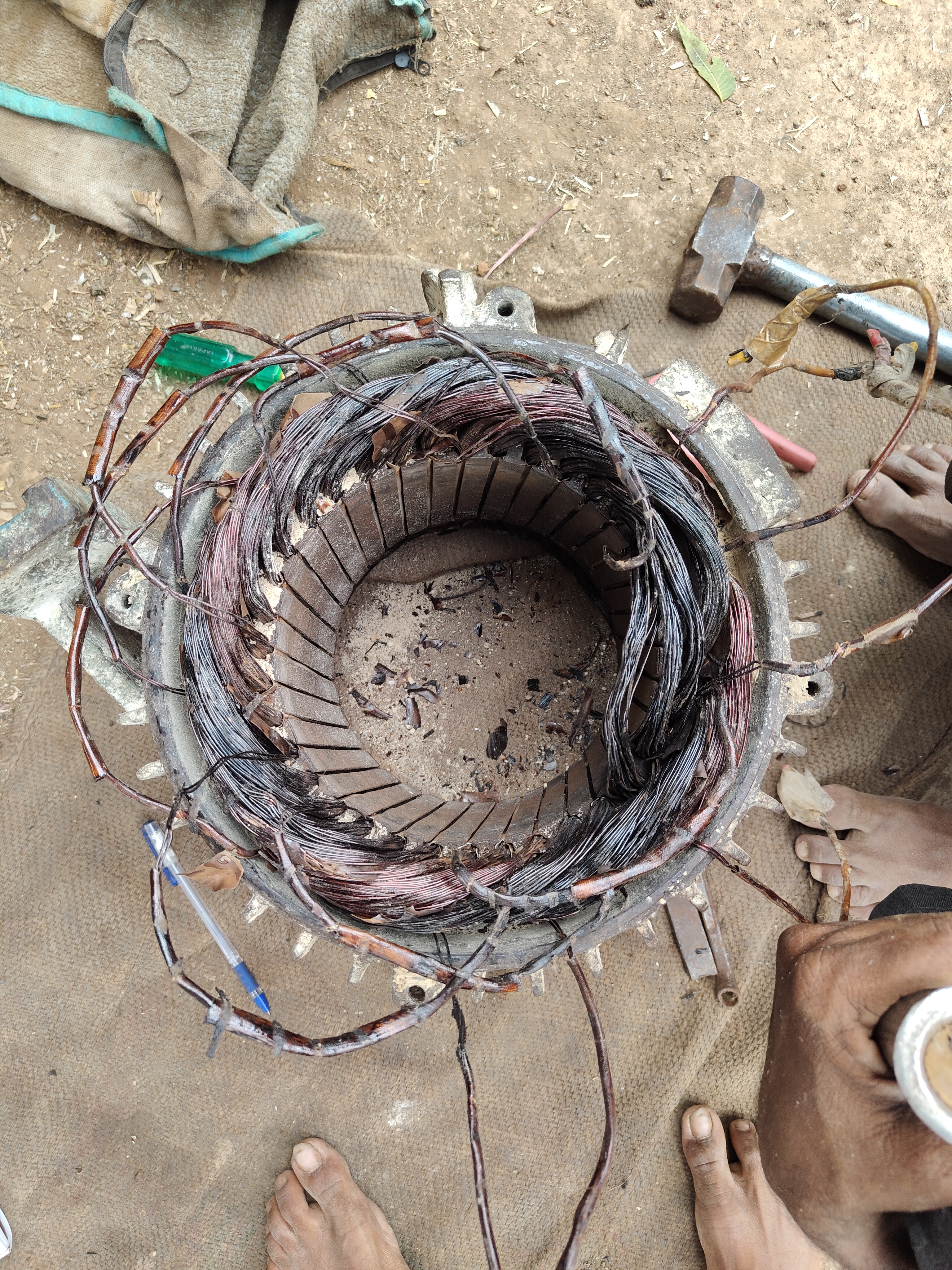 Motor rewinding
