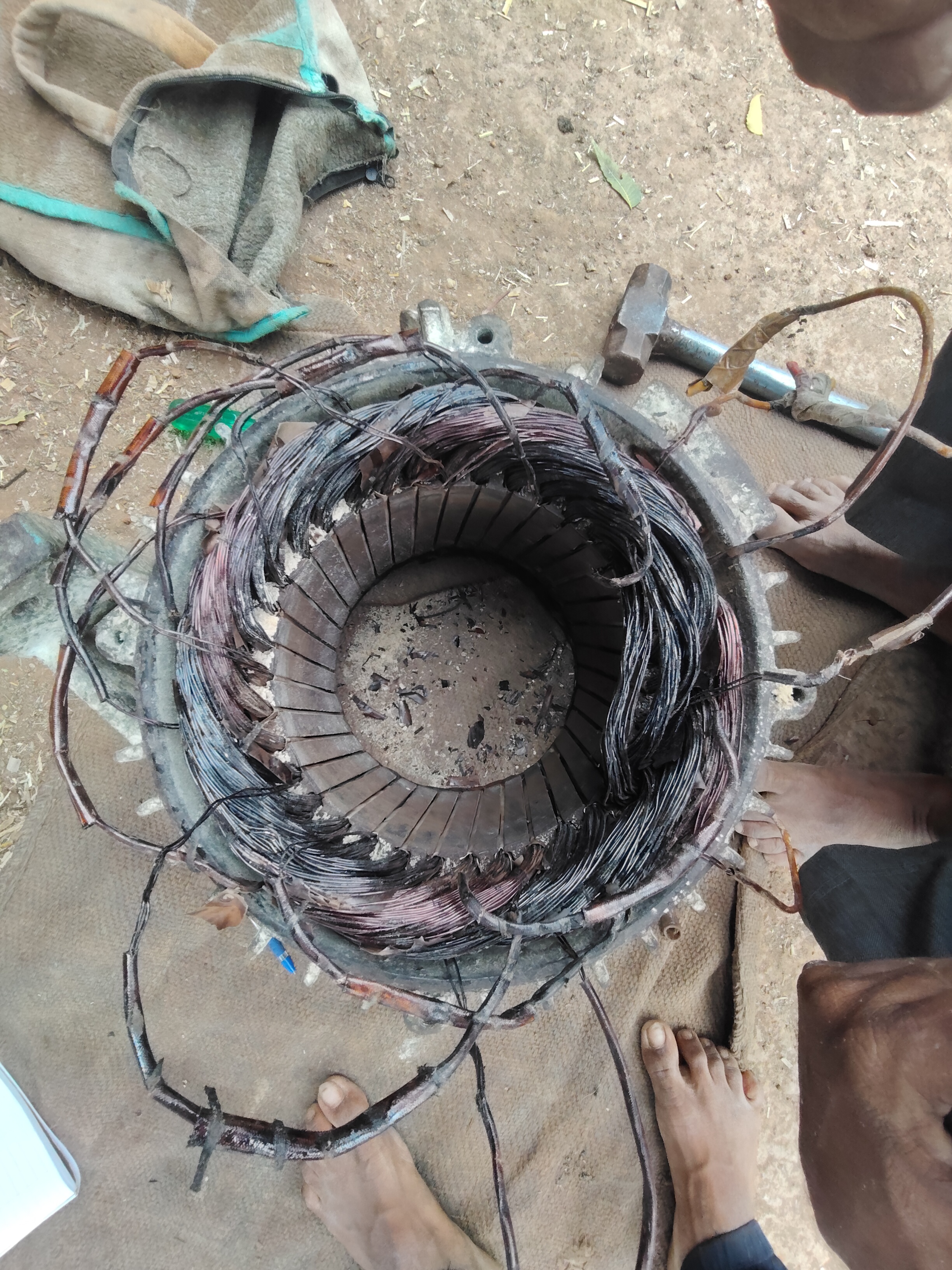 Motor rewinding