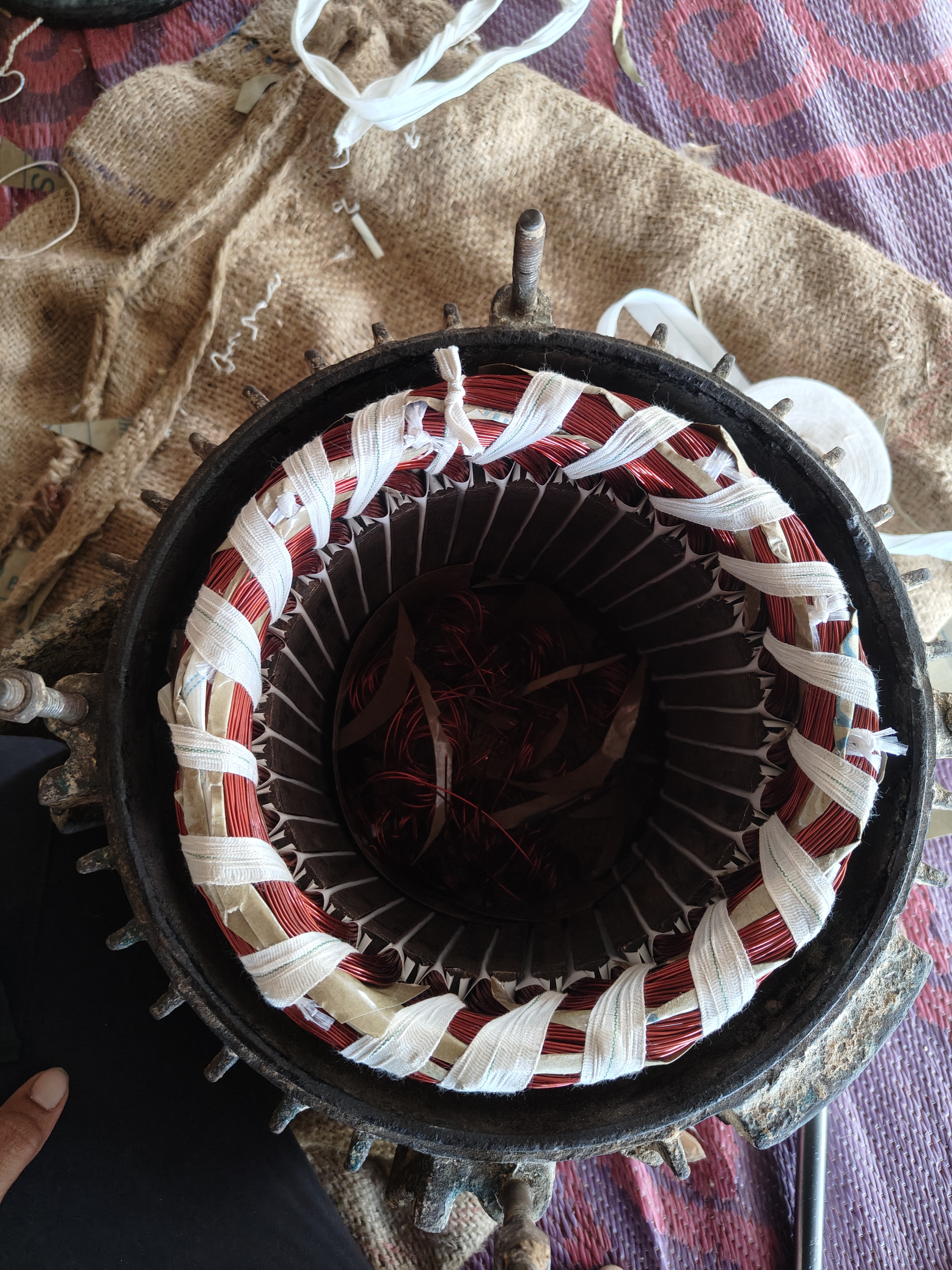 Motor rewinding