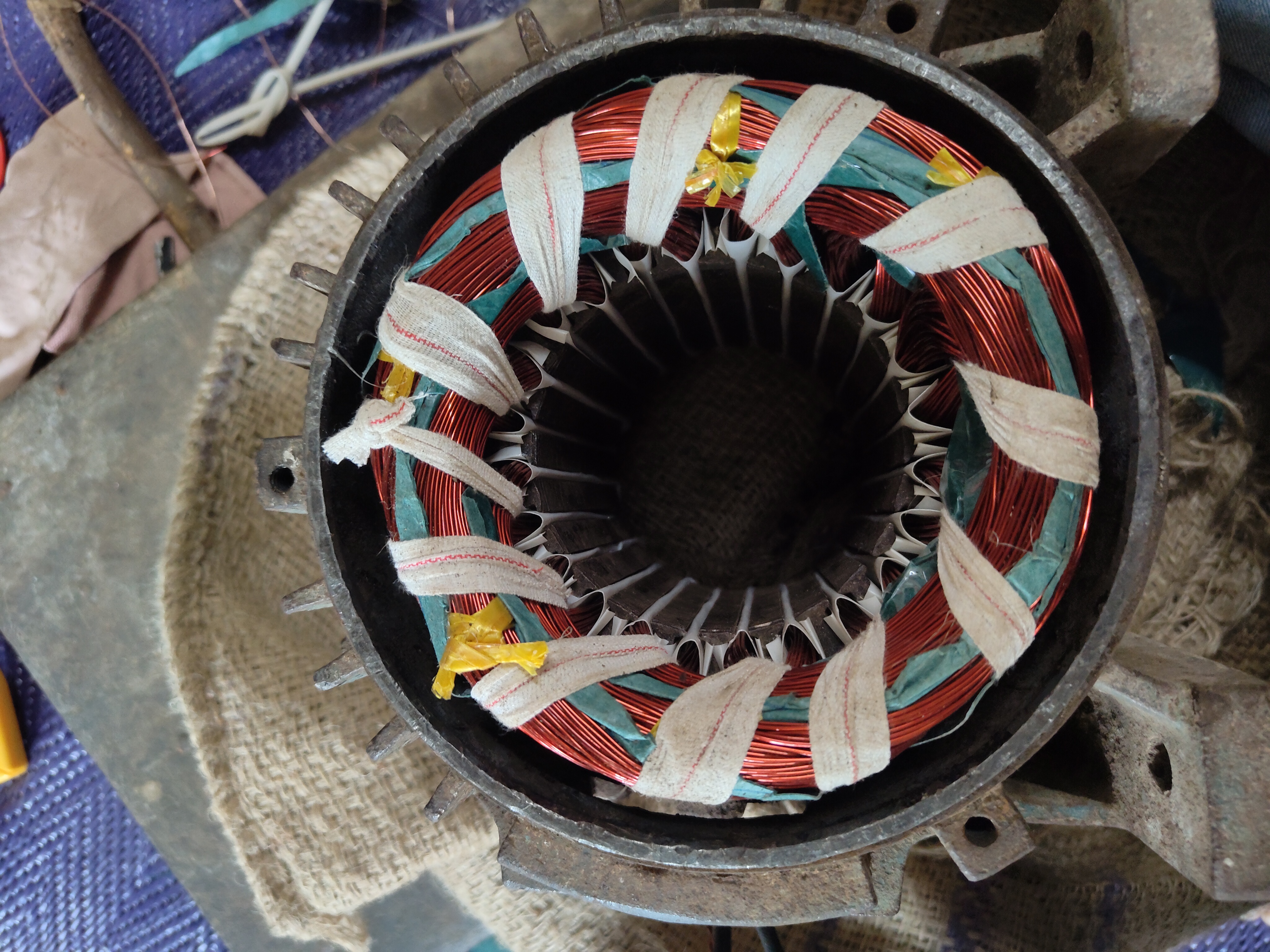 Motor rewinding
