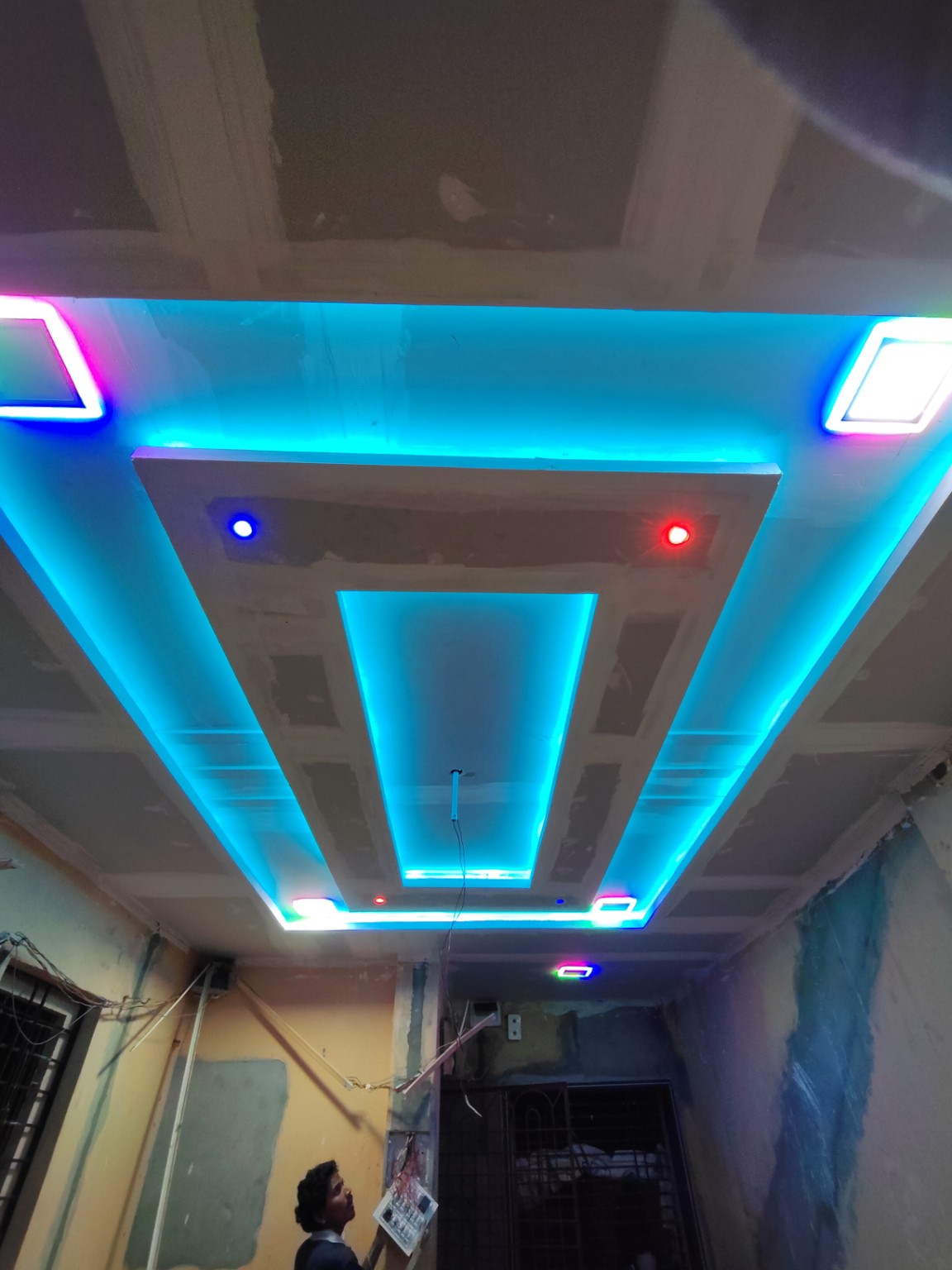 Ceiling electrical work